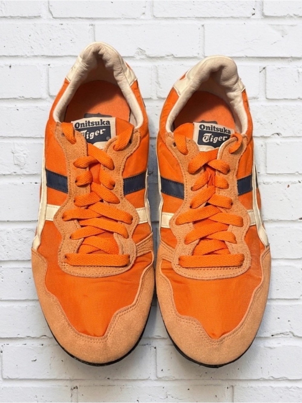 Onitsuka Tiger Orange Suede & Canvas Sneakers
